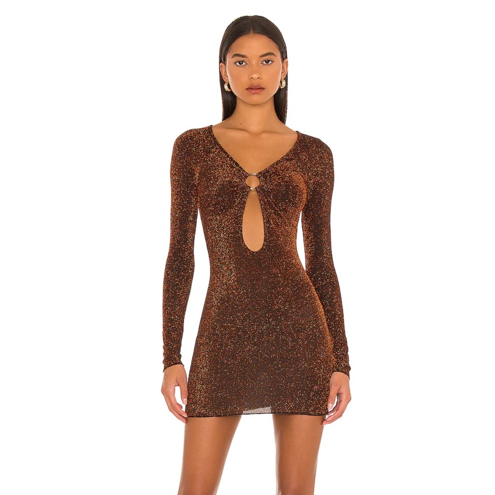 Superdown Naomi Mini Dress in Copper